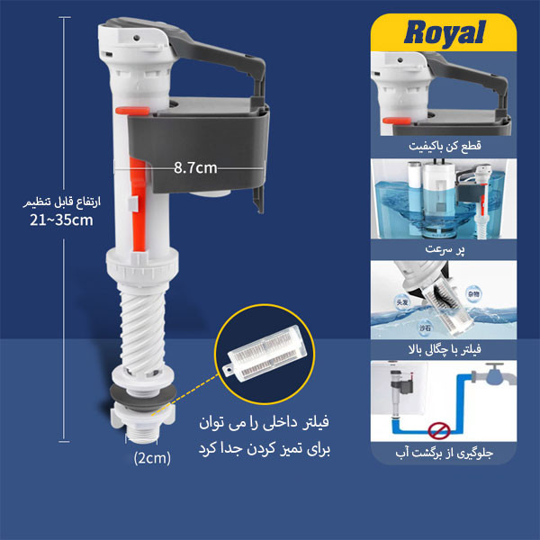 شناور توالت فرنگی رویال مدل Sanitary Ware Solution