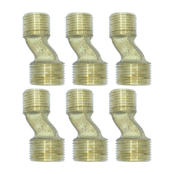 لنگی پشت شیر دینا مدل برنجی سایز 1/2 - 3/4 اینچ بسته 6 عددی