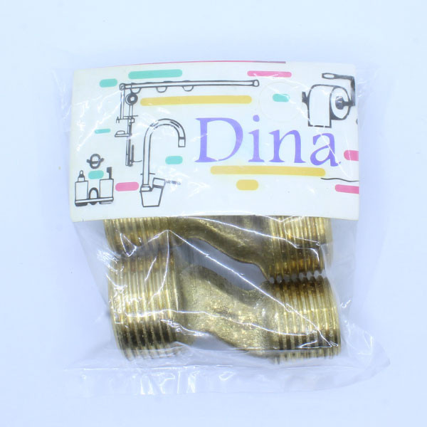 لنگی پشت شیر دینا مدل برنجی سایز 1/2 - 3/4 اینچ بسته 6 عددی